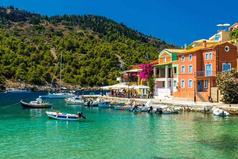 Waterfront at Assos, Kefalonia Waterfront at Assos, Kefalonia